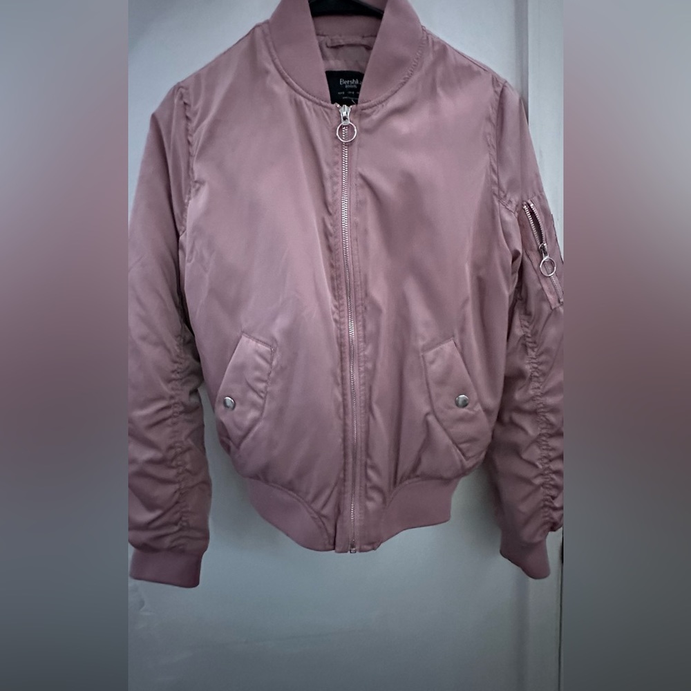 Pink bomber jacket